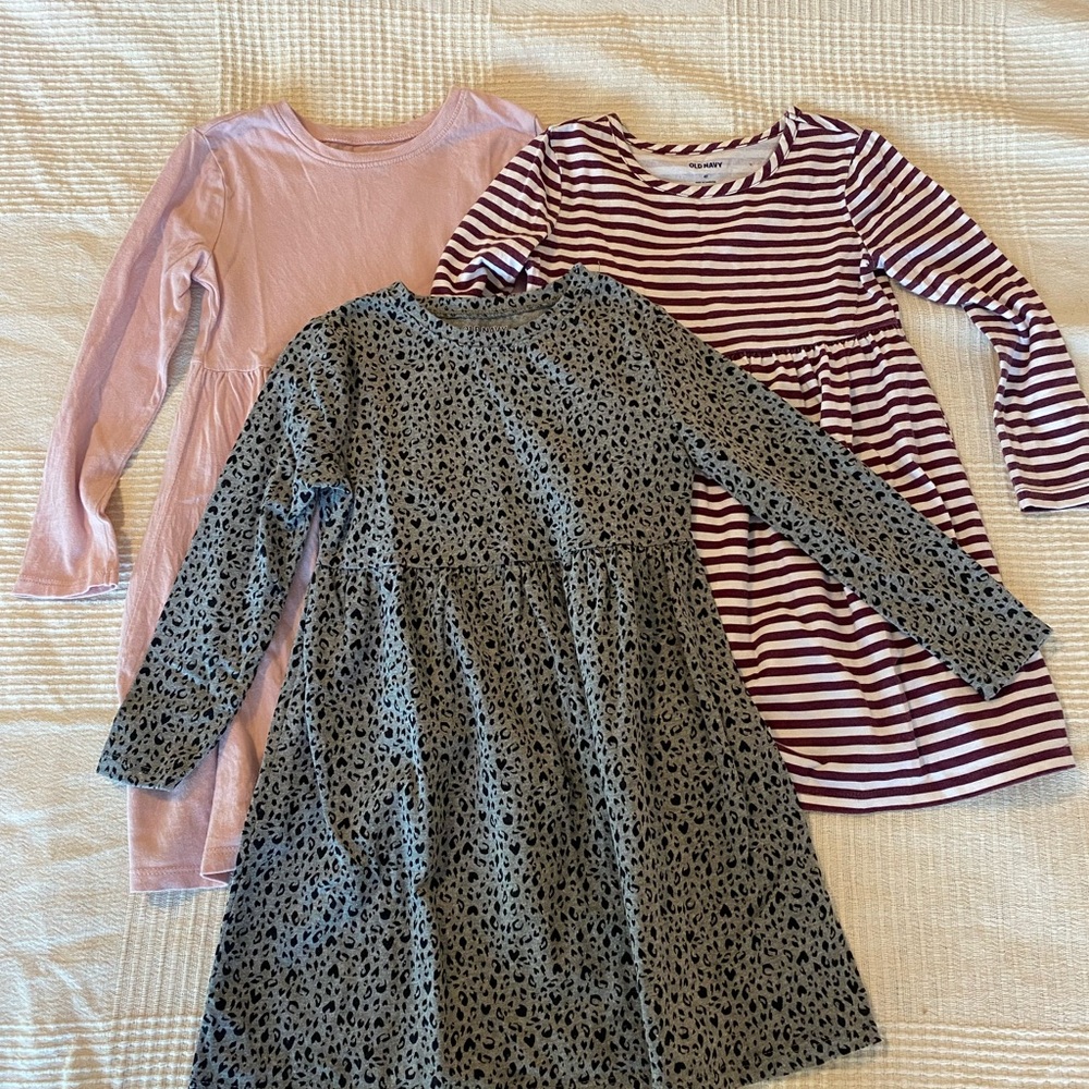 4T - Set of Three Long Sleeve Dresses